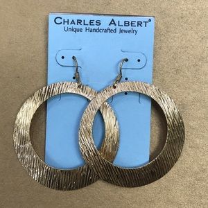 Gold Textured Dangles